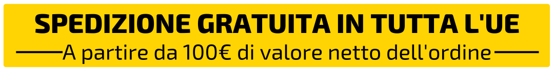 Spedizione gratuita in tutta l’UE per ordini da 100€ di valore netto
