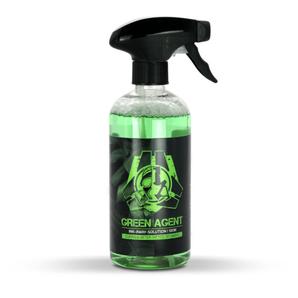 THE INKED ARMY - Soluzione detergente - Green Agent Skin SPRAY - 500 ml con spruzzatore incluso