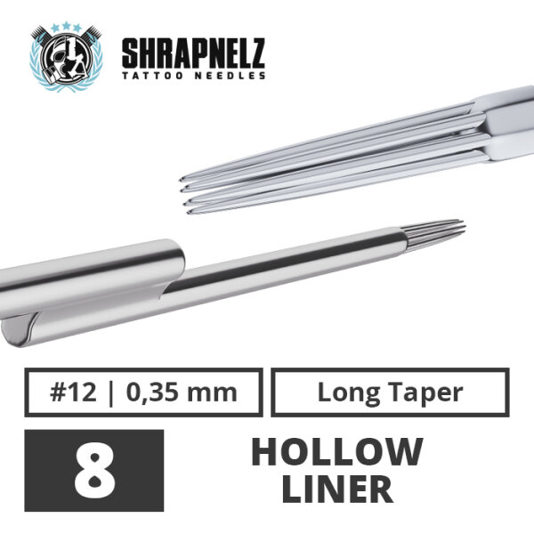 THE INKED ARMY - Shrapnelz Tattoo Needles - 8 Hollow Liner - 0,35 - LT