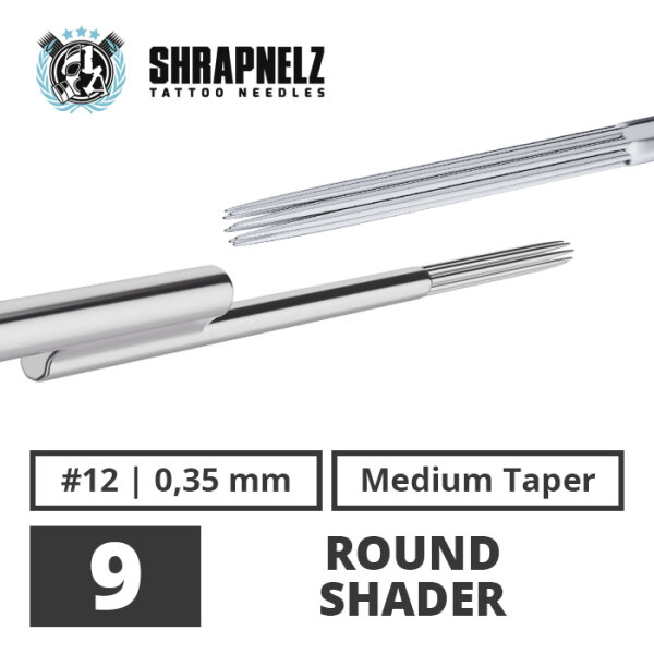 THE INKED ARMY - Shrapnelz Tattoo Aghi - 9 Round Shader - 0,35 - MT