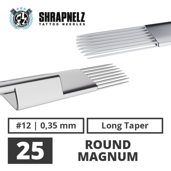THE INKED ARMY - Shrapnelz Tattoo Needles - 25 Round Magnum - 0,35 - LT
