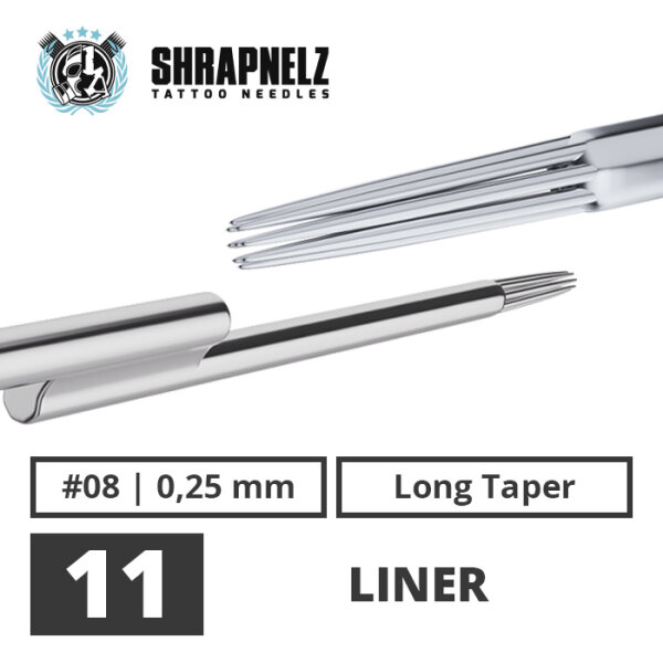 THE INKED ARMY - Shrapnelz Tattoo Nadeln - 11 Liner - 0,25 - LT