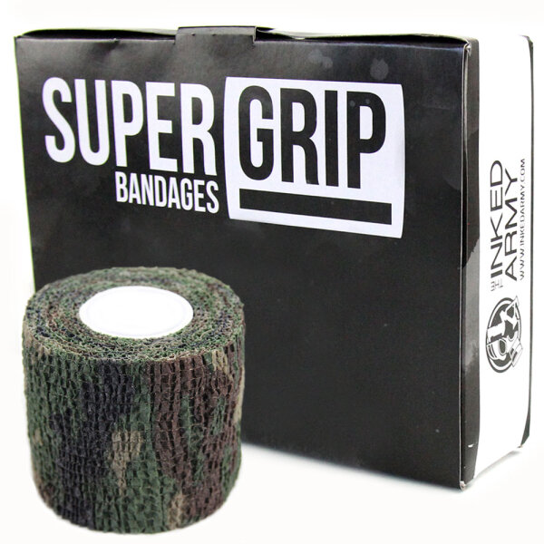 THE INKED ARMY - Supergrip - Griffstück Bandagen - 5 cm - Camo Jungle 12er Pack