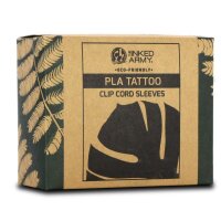 THE INKED ARMY - Clipcord Sleeve - Kompostierbar und Biologisch abbaubar - 6 cm x 80 cm - 100 Stück