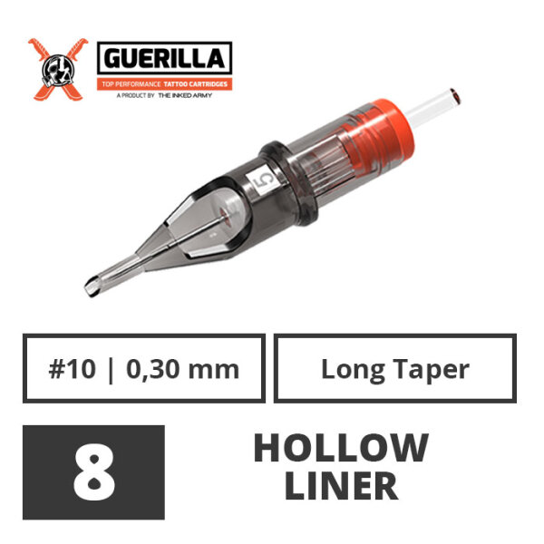 THE INKED ARMY - GuerillaTattoo Nadelmodule - 8 Hollow Liner 0,30 mm LT - 20 Stk.