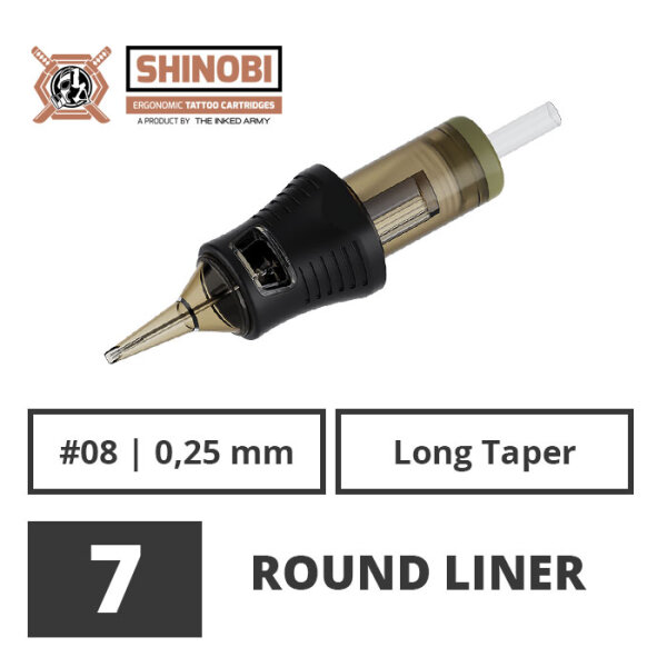 THE INKED ARMY - Shinobi Cartridges - 7 Round Liner - 0,25 LT