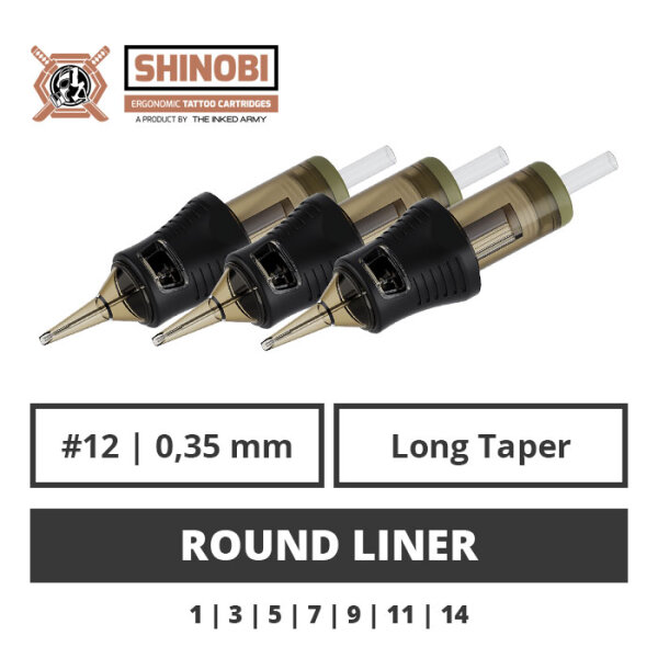 THE INKED ARMY - Shinobi Cartridges - Round Liner - 0,35 LT